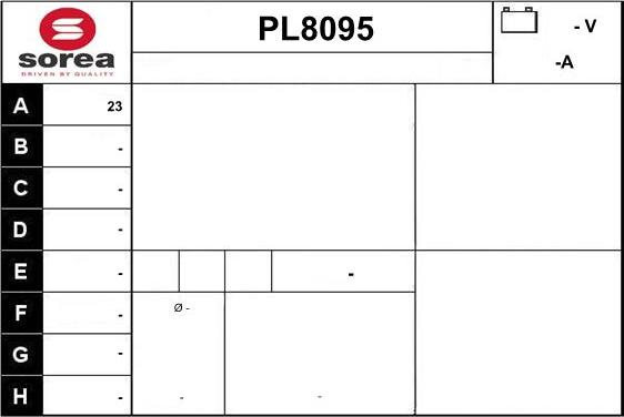 SNRA PL8095 - Laturi inparts.fi