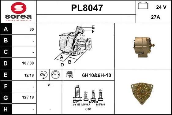 SNRA PL8047 - Laturi inparts.fi