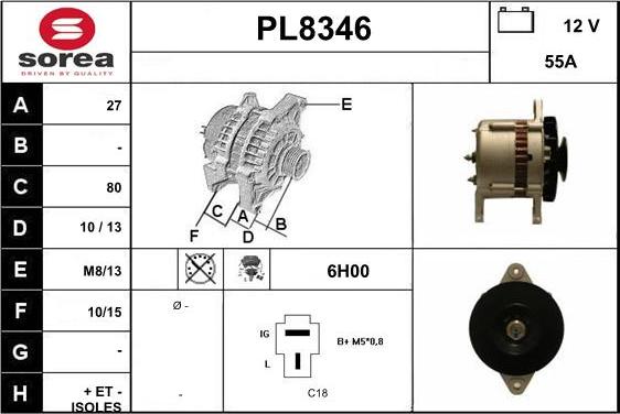 SNRA PL8346 - Laturi inparts.fi