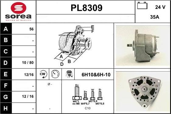 SNRA PL8309 - Laturi inparts.fi