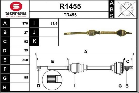 SNRA R1455 - Vetoakseli inparts.fi