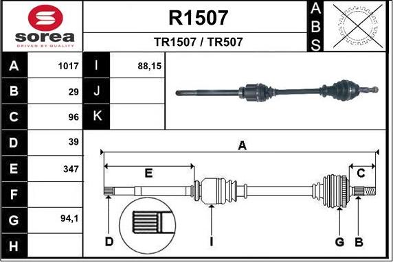 SNRA R1507 - Vetoakseli inparts.fi