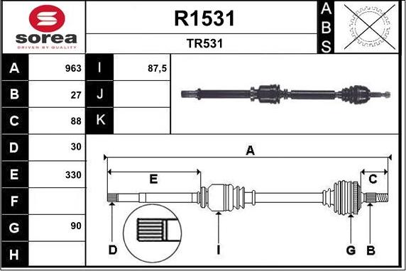 SNRA R1531 - Vetoakseli inparts.fi