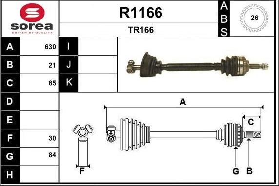 SNRA R1166 - Vetoakseli inparts.fi