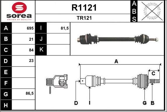 SNRA R1121 - Vetoakseli inparts.fi