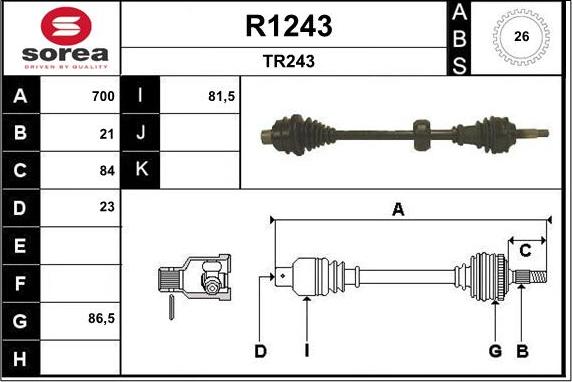 SNRA R1243 - Vetoakseli inparts.fi