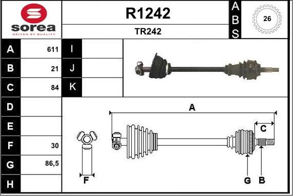 SNRA R1242 - Vetoakseli inparts.fi