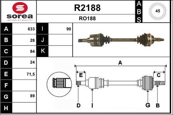 SNRA R2188 - Vetoakseli inparts.fi