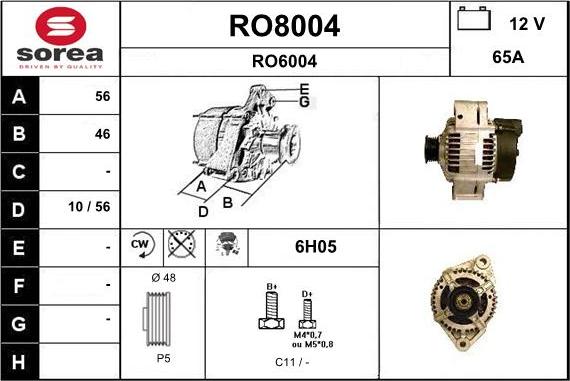 SNRA RO8004 - Laturi inparts.fi