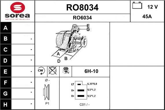 SNRA RO8034 - Laturi inparts.fi