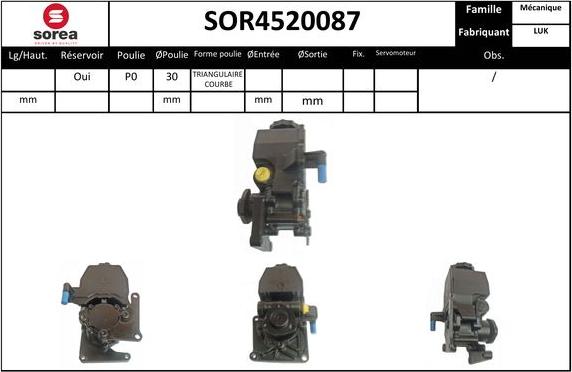SNRA SOR4520087 - Hydrauliikkapumppu, ohjaus inparts.fi