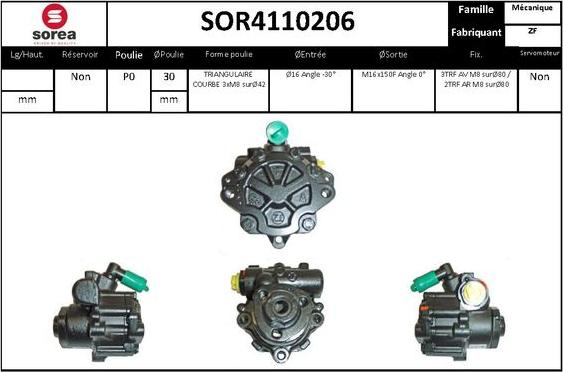 SNRA SOR4110206 - Hydrauliikkapumppu, ohjaus inparts.fi