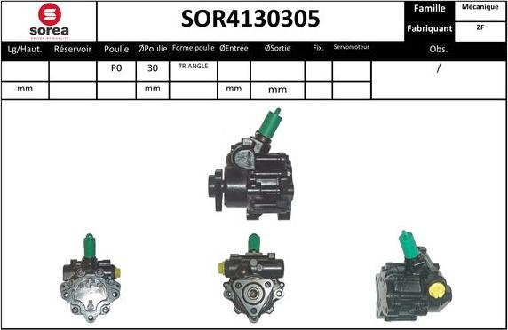 SNRA SOR4130305 - Hydrauliikkapumppu, ohjaus inparts.fi