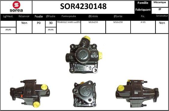 SNRA SOR4230148 - Hydrauliikkapumppu, ohjaus inparts.fi