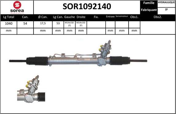 SNRA SOR1092140 - Ohjausvaihde inparts.fi