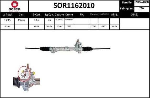 SNRA SOR1162010 - Ohjausvaihde inparts.fi