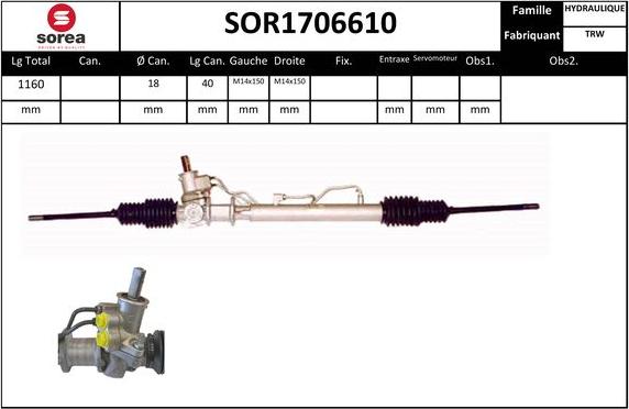 SNRA SOR1706610 - Ohjausvaihde inparts.fi