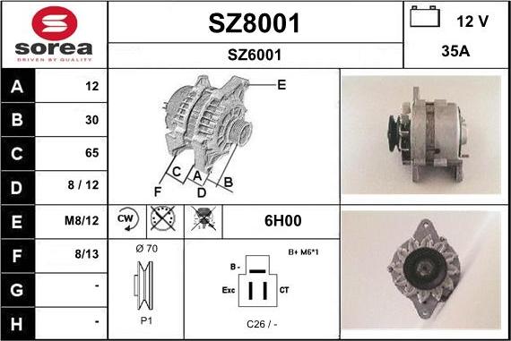 SNRA SZ8001 - Laturi inparts.fi
