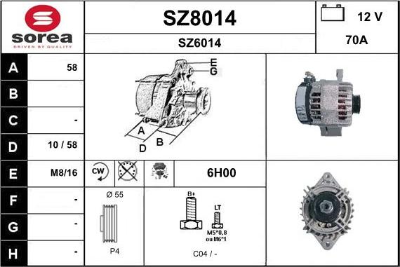 SNRA SZ8014 - Laturi inparts.fi