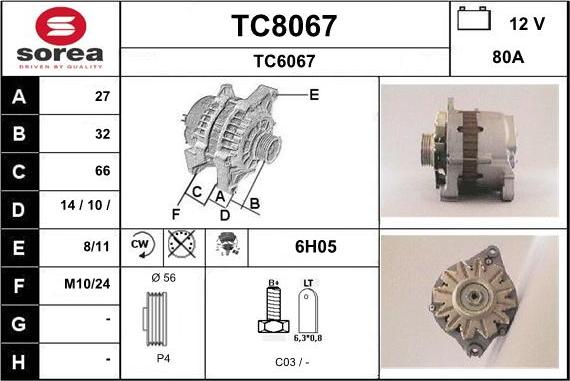 SNRA TC8067 - Laturi inparts.fi