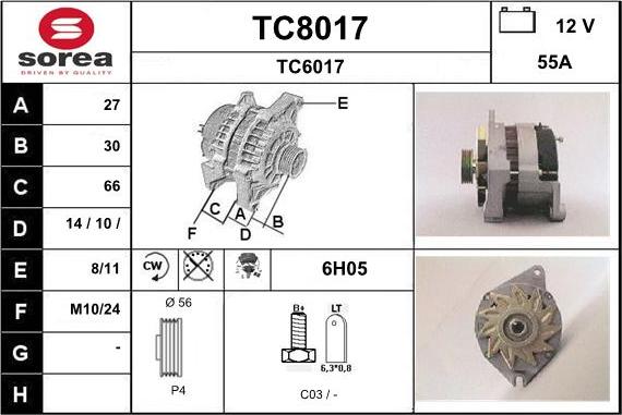 SNRA TC8017 - Laturi inparts.fi