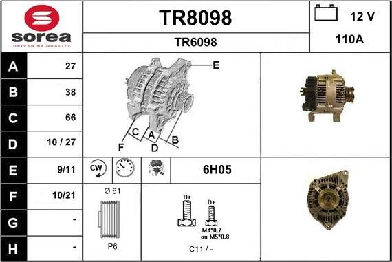 SNRA TR8098 - Laturi inparts.fi