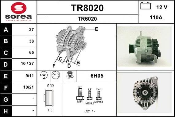 SNRA TR8020 - Laturi inparts.fi