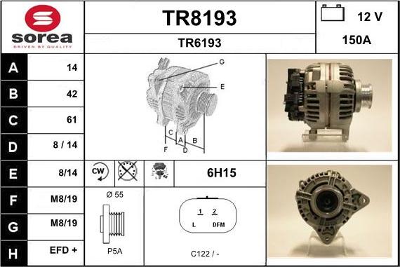 SNRA TR8193 - Laturi inparts.fi