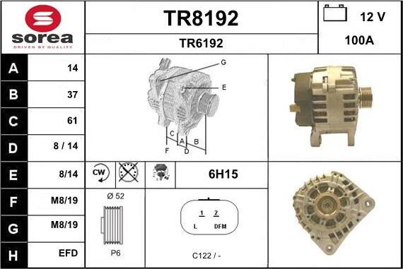 SNRA TR8192 - Laturi inparts.fi