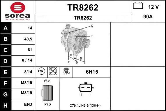 SNRA TR8262 - Laturi inparts.fi