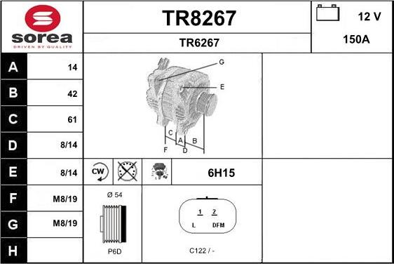 SNRA TR8267 - Laturi inparts.fi