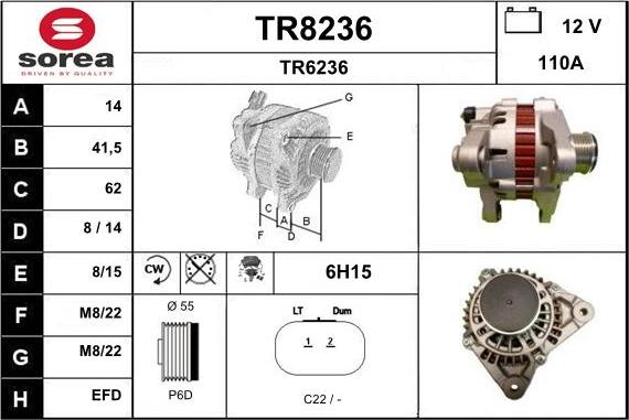 SNRA TR8236 - Laturi inparts.fi