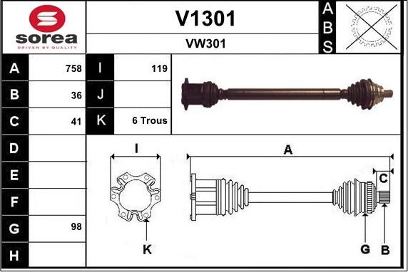 SNRA V1301 - Vetoakseli inparts.fi