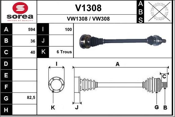 SNRA V1308 - Vetoakseli inparts.fi