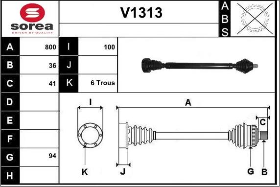 SNRA V1313 - Vetoakseli inparts.fi