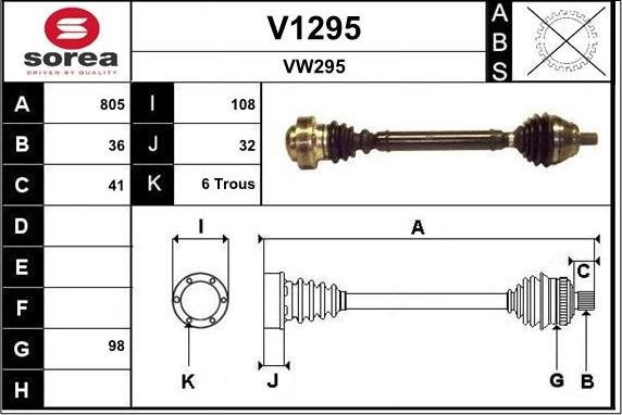 SNRA V1295 - Vetoakseli inparts.fi