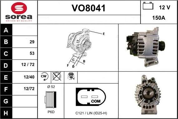 SNRA VO8041 - Laturi inparts.fi