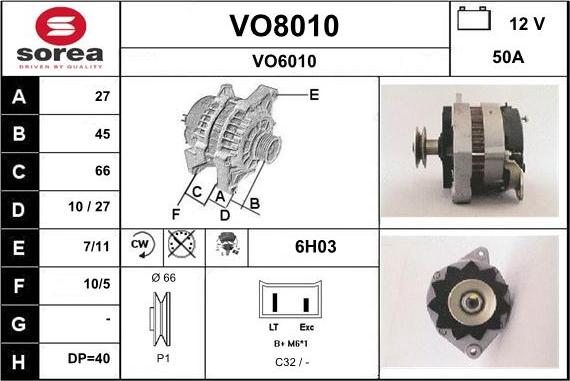 SNRA VO8010 - Laturi inparts.fi