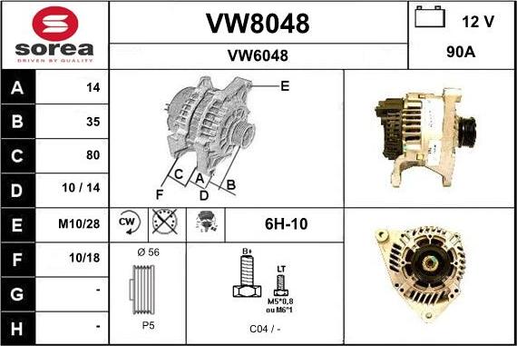 SNRA VW8048 - Laturi inparts.fi