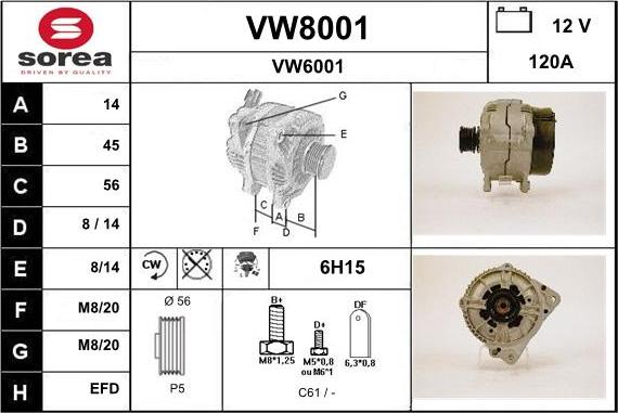 SNRA VW8001 - Laturi inparts.fi