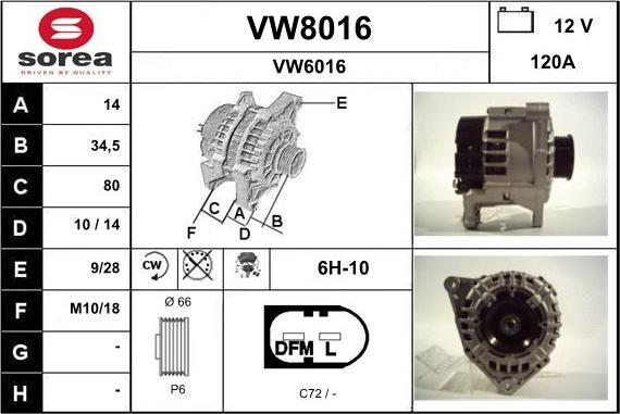 SNRA VW8016 - Laturi inparts.fi