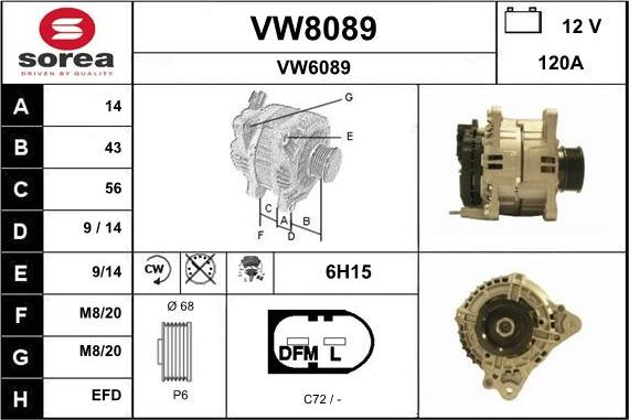 SNRA VW8089 - Laturi inparts.fi