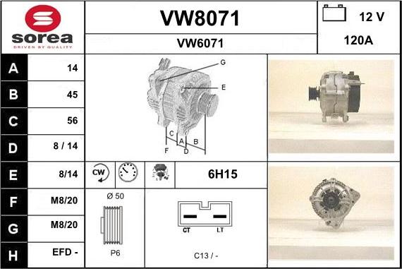 SNRA VW8071 - Laturi inparts.fi