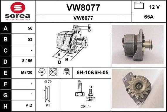 SNRA VW8077 - Laturi inparts.fi