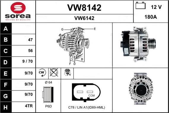 SNRA VW8142 - Laturi inparts.fi