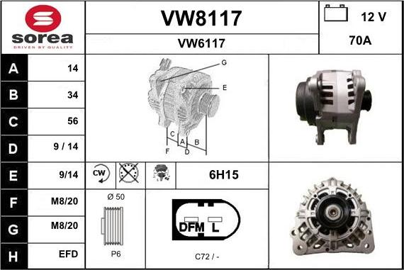 SNRA VW8117 - Laturi inparts.fi