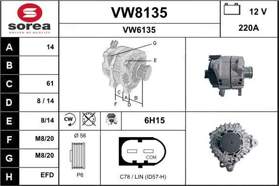 SNRA VW8135 - Laturi inparts.fi