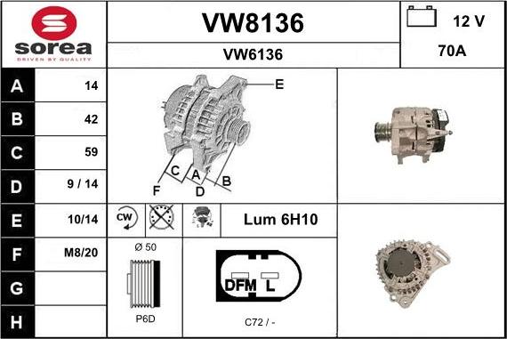 SNRA VW8136 - Laturi inparts.fi