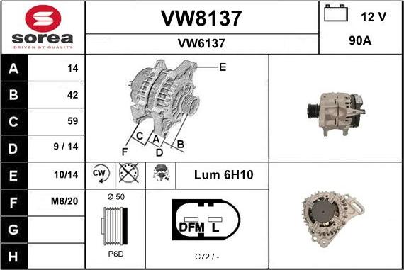 SNRA VW8137 - Laturi inparts.fi