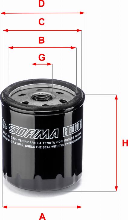 Sofima S 6900 R - Öljynsuodatin inparts.fi